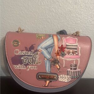 Nicole Lee Pink Casual Walk Crossbody Bag